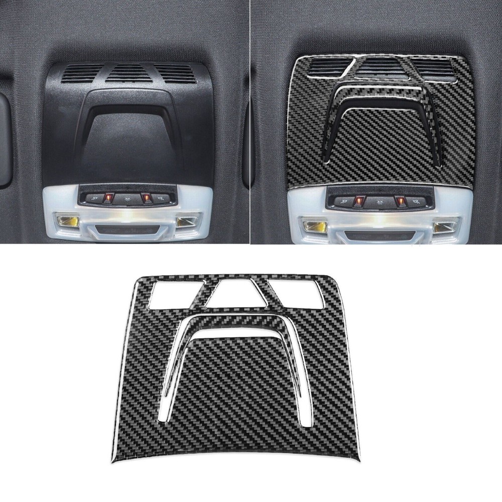 Carbon Fiber Car Roof Reading Light Cover Trim For Toyota Supra A90 2019-2022