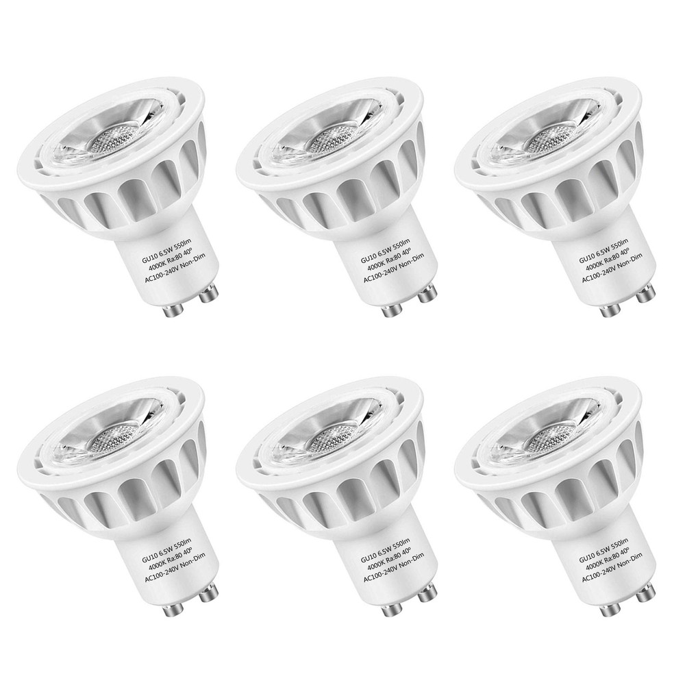 GU10 LED Bulbs, LEDMEI 6 Pack GU10 Led Light Bulbs, 50W Halogen Bulb Equivale...
