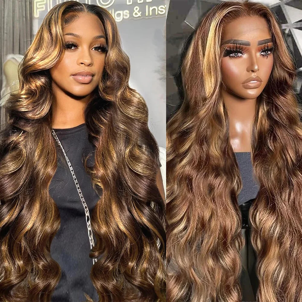 HD Glueless Blonde Lace Front Wig Human Hair Body Wave Pre Plucked