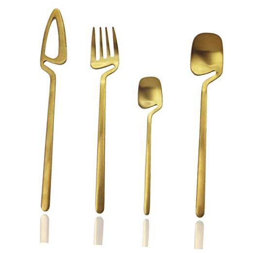 Hangable 24-Piece Silverware Set, Satin Finish Flatware Cutlery Set Service