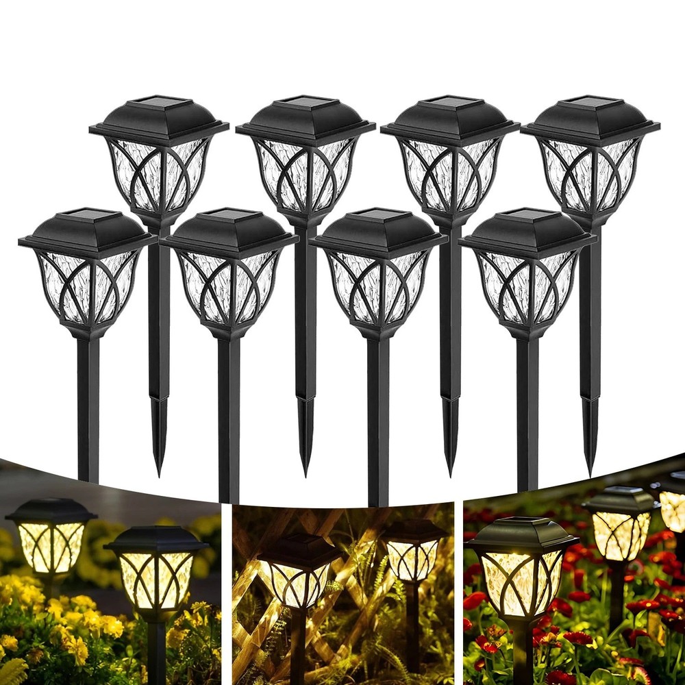 Solar LED Lights Outdoor Garden Waterproof Landscape Pathway Yard Lamps Decor US
