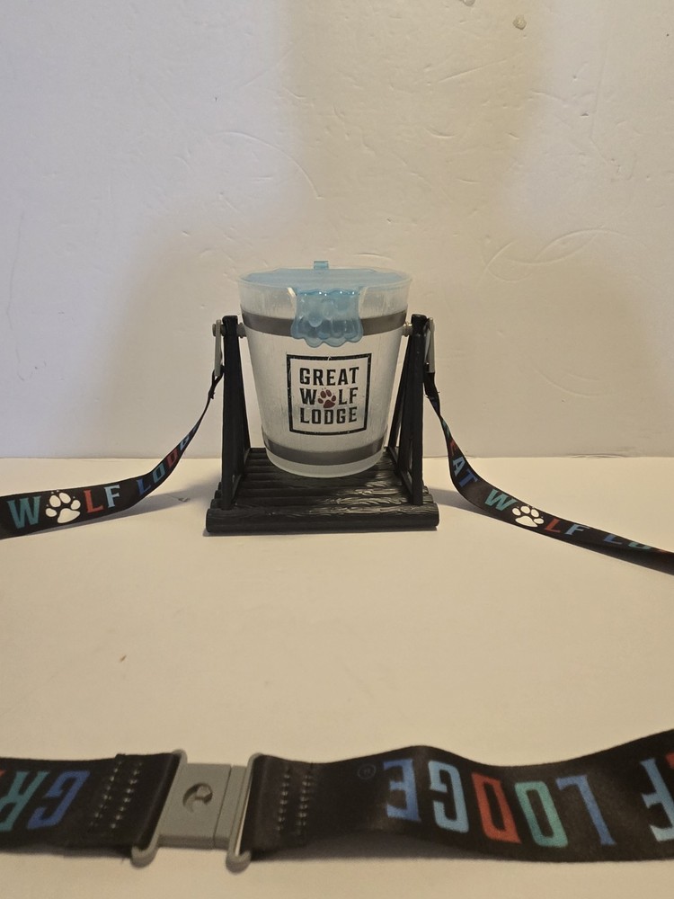 Great Wolf Lodge Souvenir Bucket with Lanyard Amusement Parks Theme