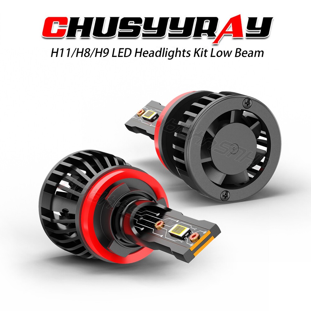 2X H11 H8 H9 LED Headlight Kit – 12000LM Super Bright 6000K White Low Beam Bulbs