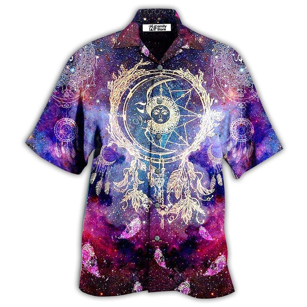 Native Dreamcatcher Moon Mystical Galaxy Hawaiian Aloha Shirt