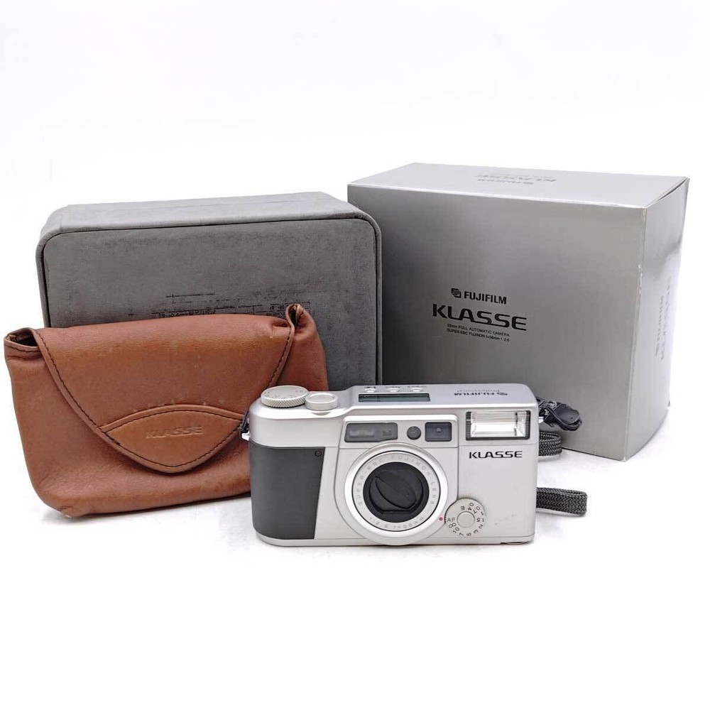 [N MINT w/Case] Fujifilm Fuji Klasse Silver 35mm Point & Shoot Camera From JAPAN