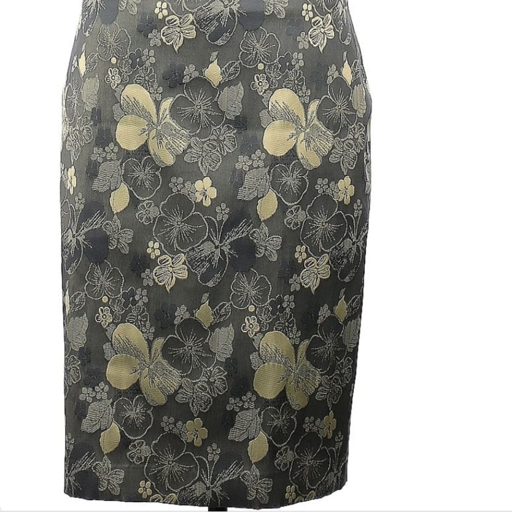 Jenne Maag Floral Print Knee-Length Pencil Skirt Size 8 USA Made