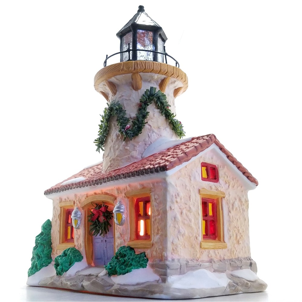 1998 Retired Stucco Lighthouse by Seasonal Specialties Co High Quality Collectible #T03242-image