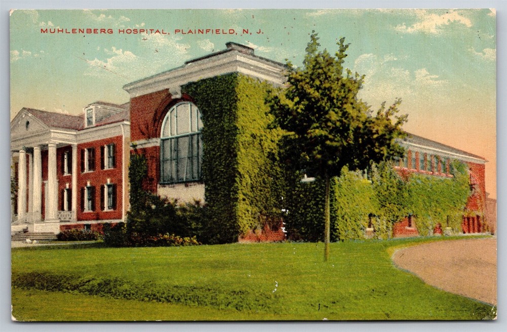 Muhlenberg Hospital Plainfield NJ Campus Description On Back C1910s Postcard S7