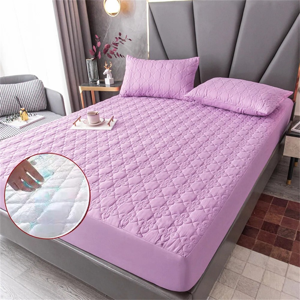 Waterproof Quilted Mattress Protector Cover Bed Pad No Pillowcase