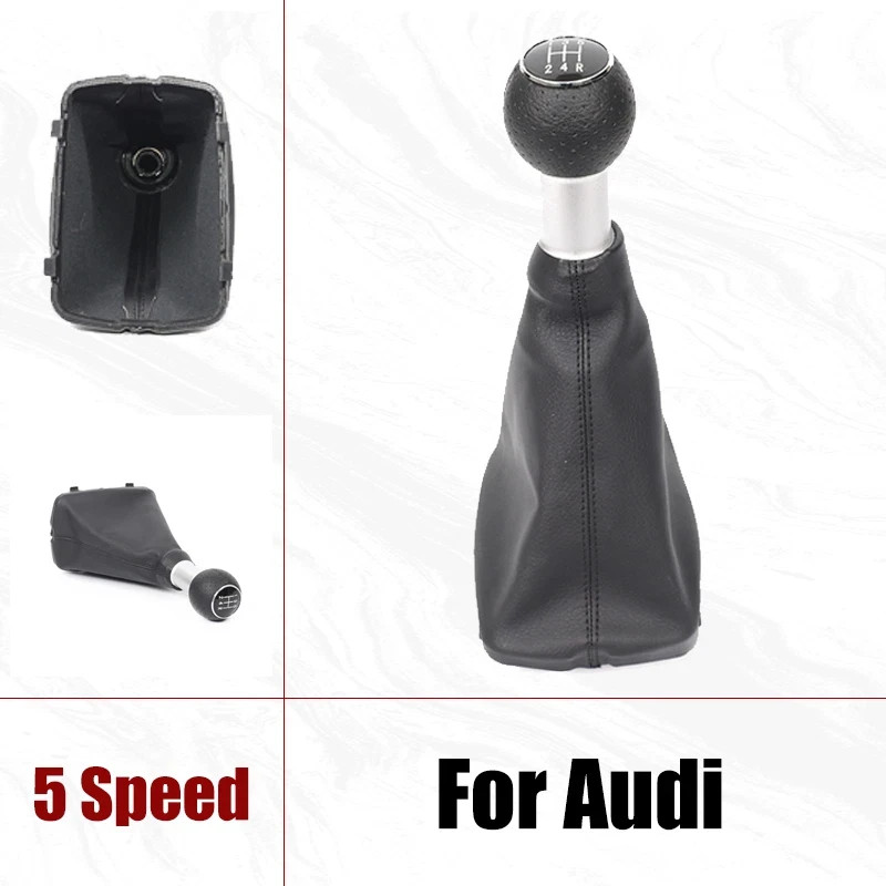 5 Speed Car Manual Gear Shift Knob Head Gaiter Boot For Audi A3 S3 2004 - 2008