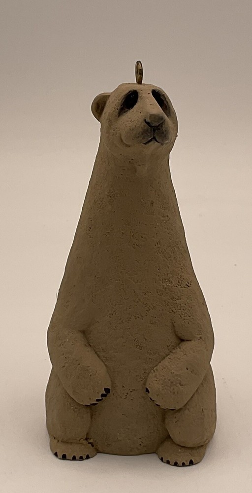 Vintage Lou Rankin Polar Bear`1992`Wistful-Eyed Polar Bear Sculpture Hallmark