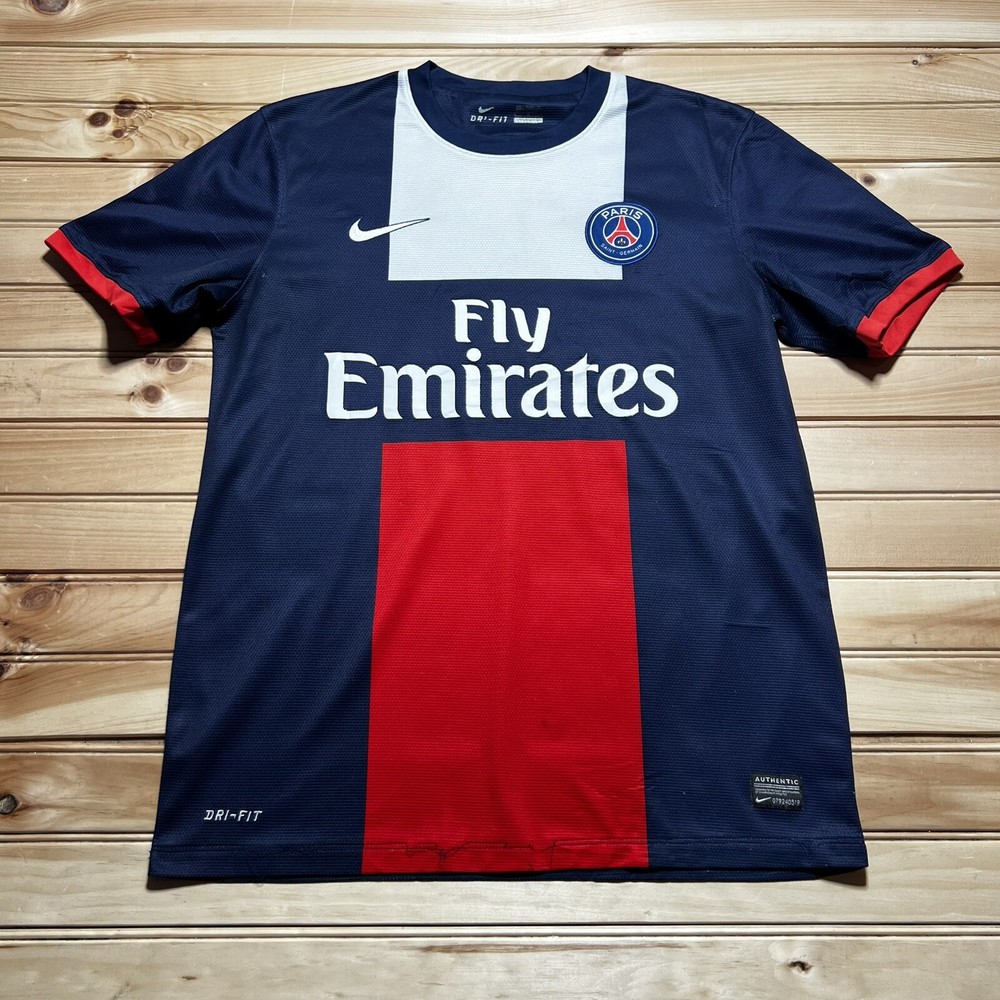 NIKE PARIS SAINT-GERMAIN 2013 2014 HOME PSG FOOTBALL JERSEY 544424-411 - Medium