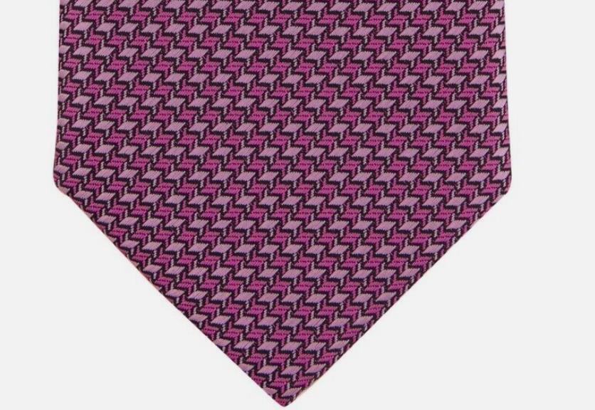 Alfani Mens Textured Action Pink Black Slim Tie Necktie 2 3/4