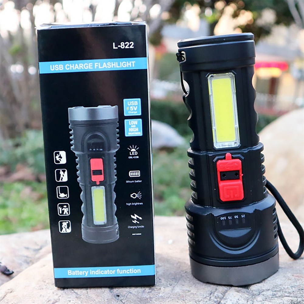 Rechargeable LED Flashlight Tactical Police Super Bright Torch Electric Display