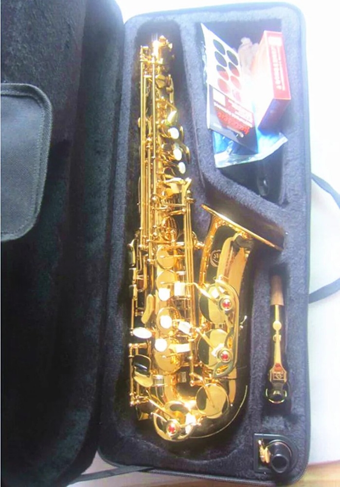 New Alto Saxophone, E Flat JAS-769 Eb Brass Musical Instrument Gold Lacquer Sax