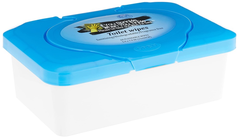 Eco-friendly Flushable Toilet Seat Wipes 60ct with Pop-Up Dispenser