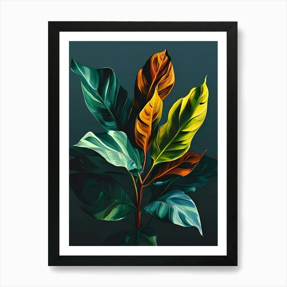 Framed Leaves Of The Tree 1 Art Print Canvas Wall Decor Picture Poster
