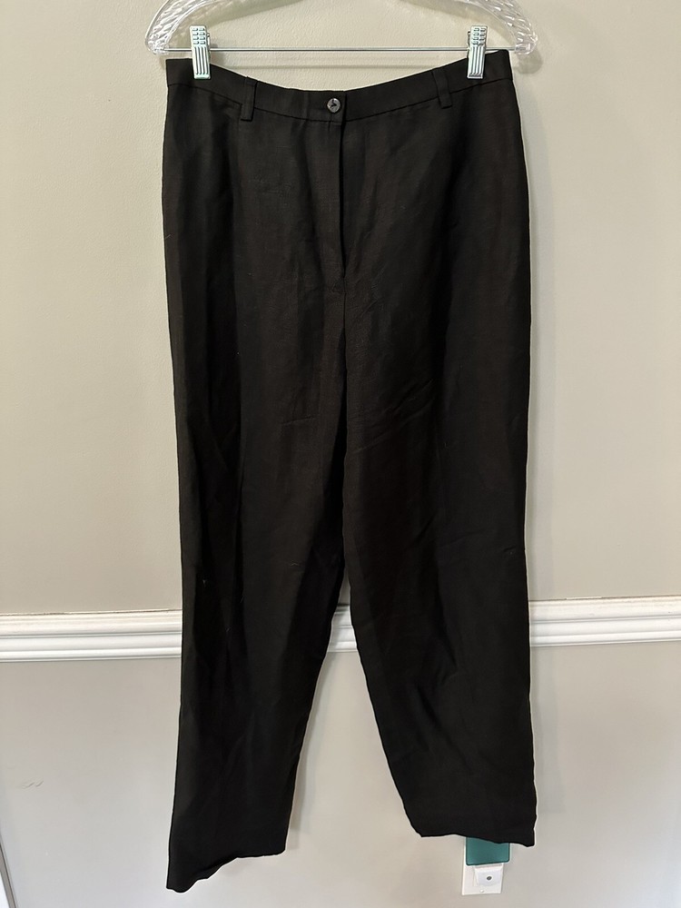 Women’s Bagatelle Linen Blend Black Dress Pants Size 10
