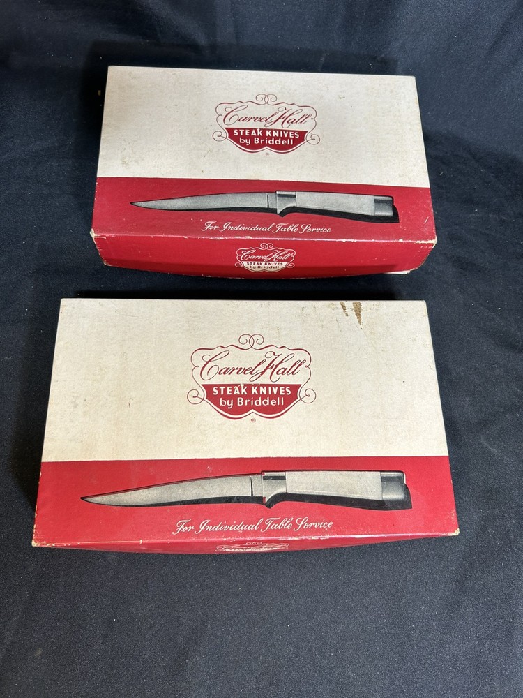VINTAGE CARVEL HALL STEAK KNIVES BY BRIDDELL U.S.A. (2 Sets of 6)