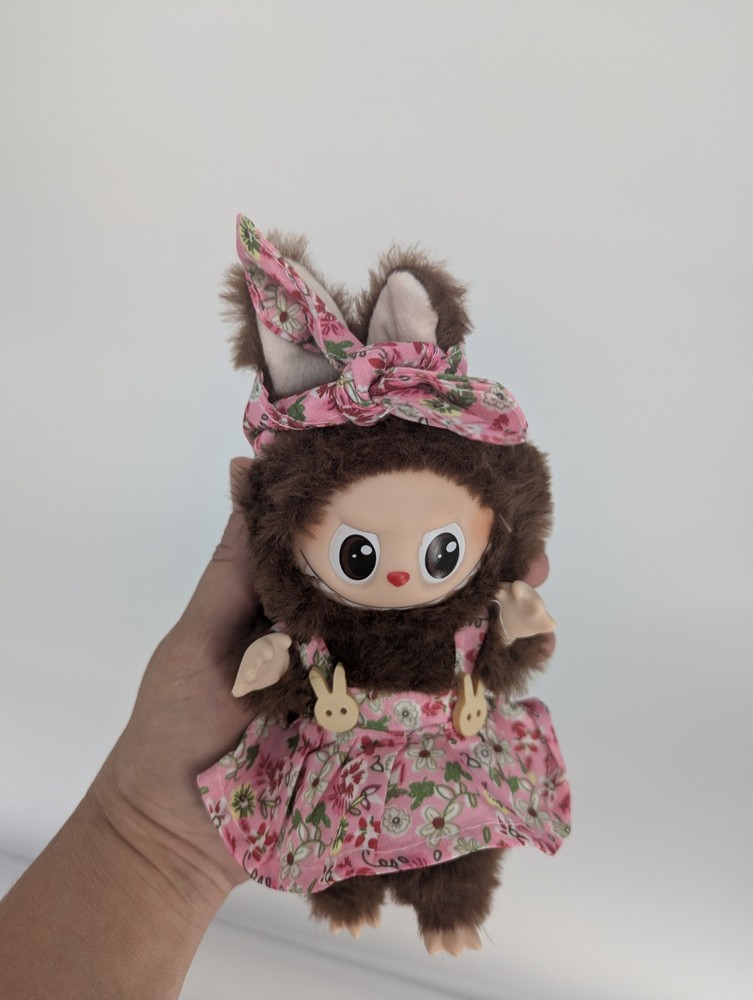 Handmade Labubu-Inspired Dress & Headpiece – Doll Sold Separately
