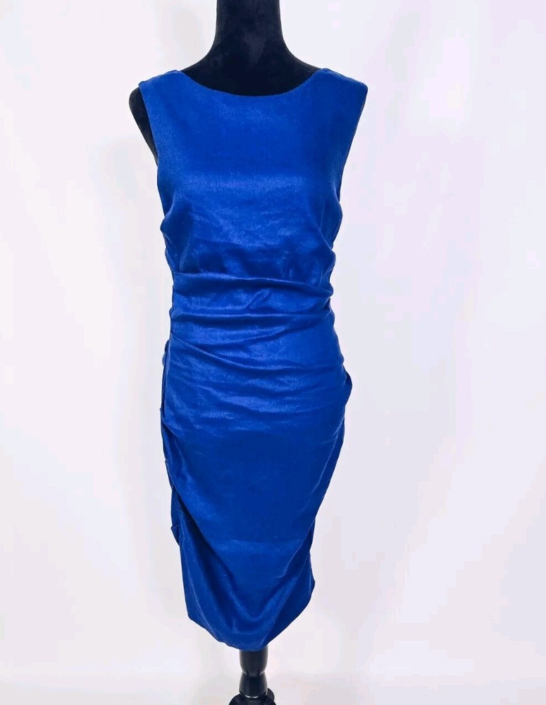 Nicole Miller Artelier Sleeveless Ruched Bodycon Dress