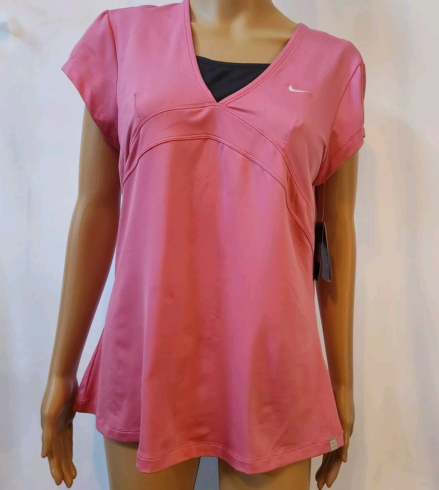Nike Womens Athletic Shirt Built-in Bra Dri-Fit XL New Tennis