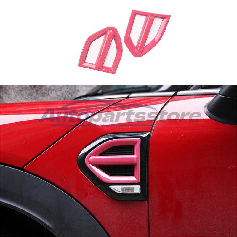 Fit For Mini Cooper Countryman F60 ABS Pink Side Vent Fender Flank Cover Trim 2X