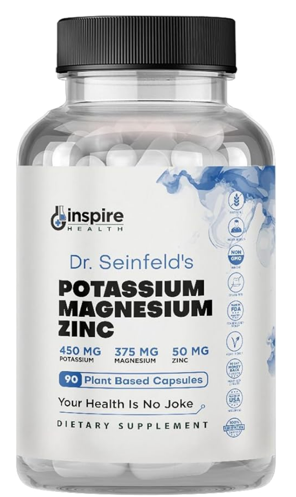 Dr Seinfeld Magnesium Potassium Zinc Vegan Supplement Vascular Health Leg Cramps