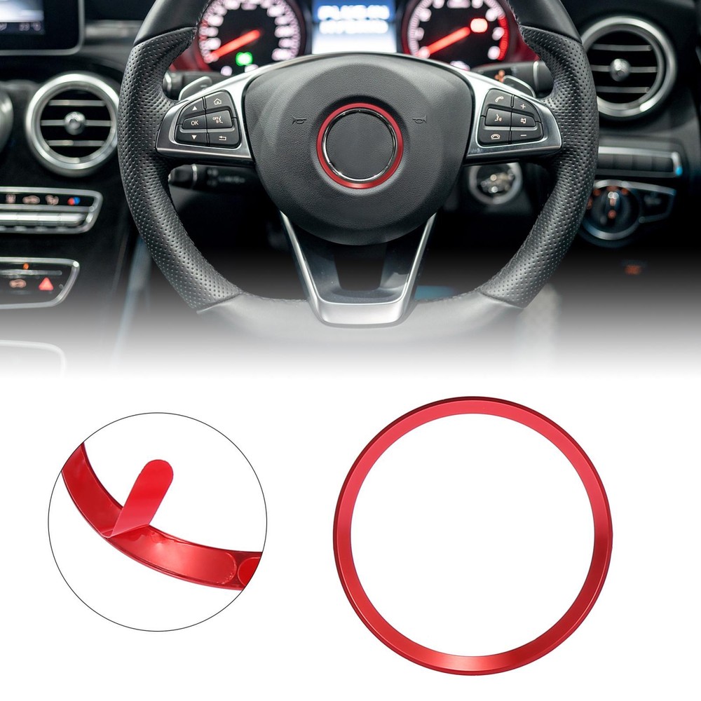 Red Steering Wheel Ring Cover Trim for Mercedes C200L E300L GLA220 C Class  