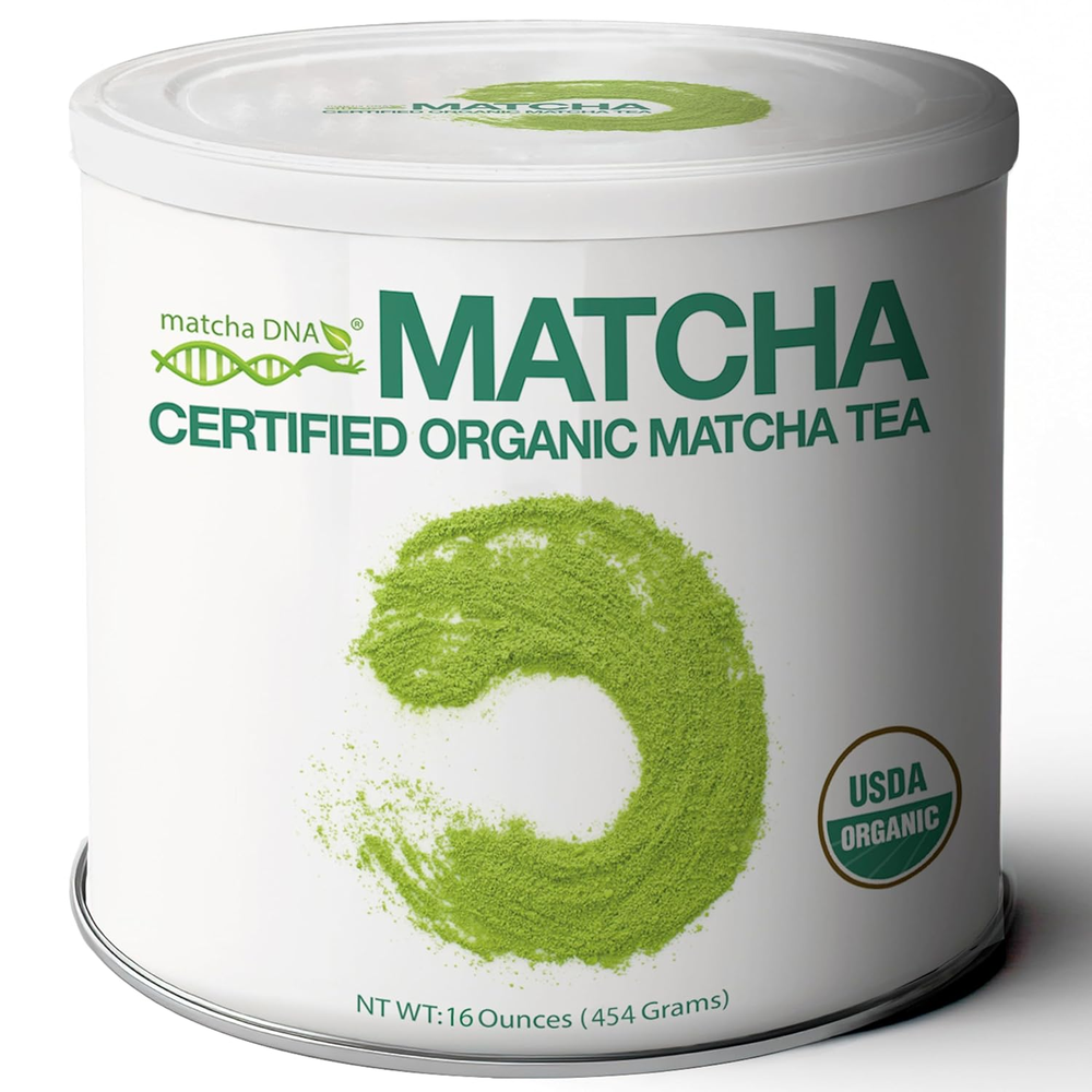 Certified Organic Matcha Green Tea Powder (16 Oz TIN CAN)