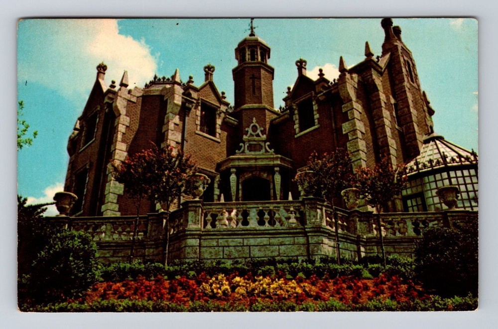 Vintage Haunted Mansion at Walt Disney World Orlando Florida PC Postcard