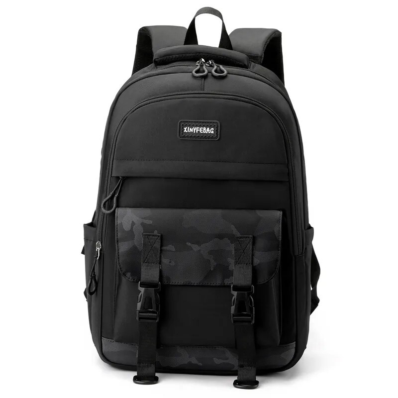 Back to School Backpack Black Color Bags for Boys/Girls and Men's/Women's-image