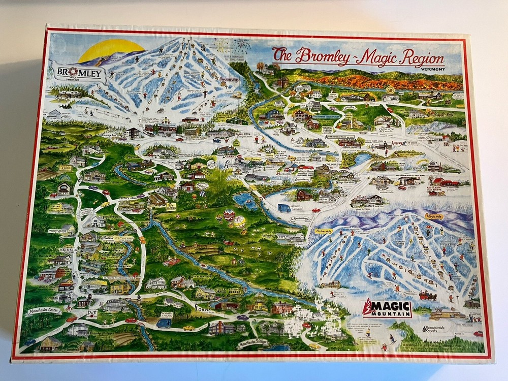 White Mountain Graphics Puzzle BROMLEY-MAGIC REGION 1000Pc Puzzle 1989 COMPLETE
