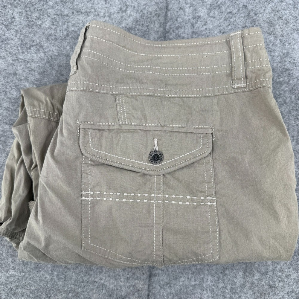 Kuhl Womens Kontra Capri Cargo Pants Stretch Roll-Up Hiking Outdoor Khaki 12