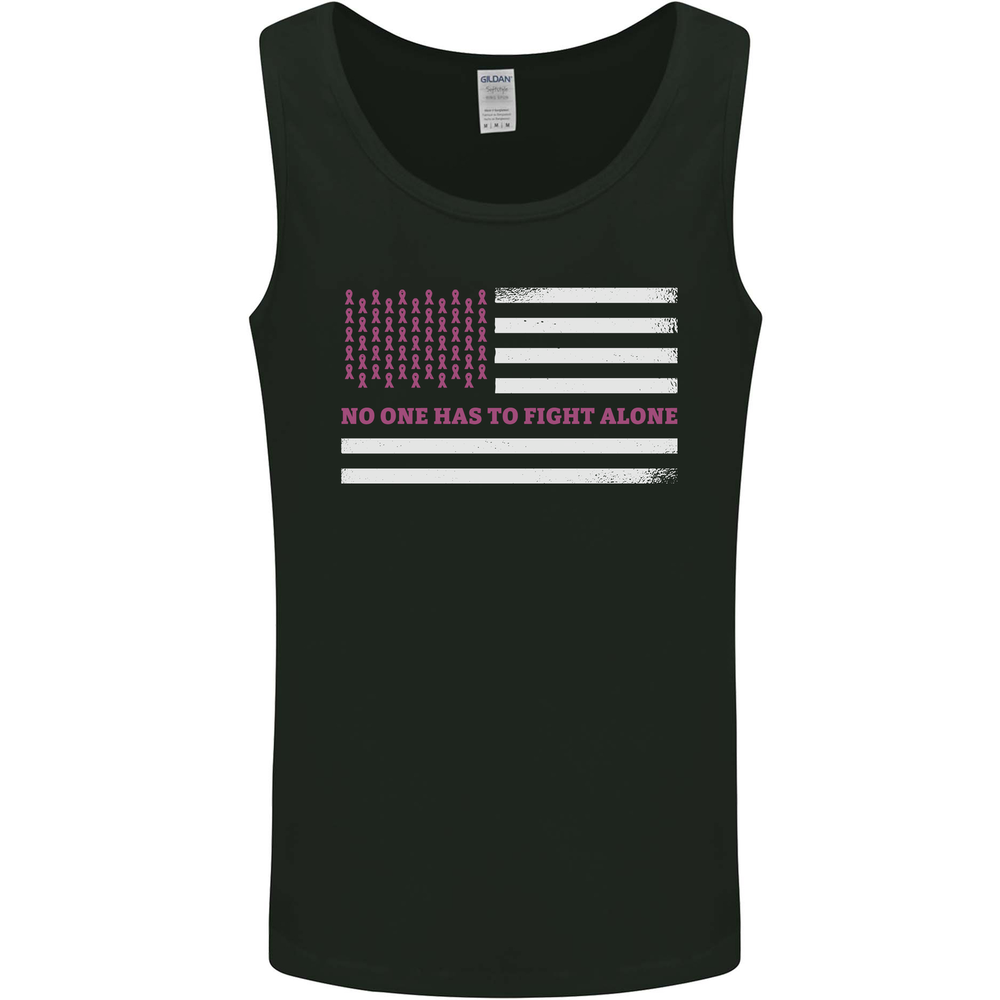Breast Cancer Awareness USA Flag Mens Vest Tank Top