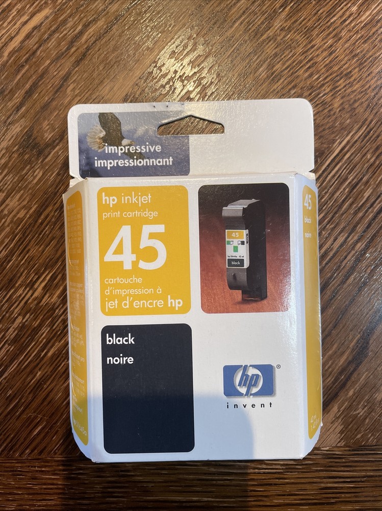 HP 45 Inkjet Print Cartridge Black Factory sealed Exp 2004 NEW