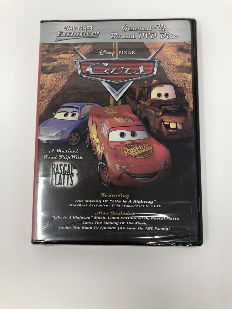 Cars Widescreen DVD 2006 Bonus Disc Walmart Exclusive New Sealed S21