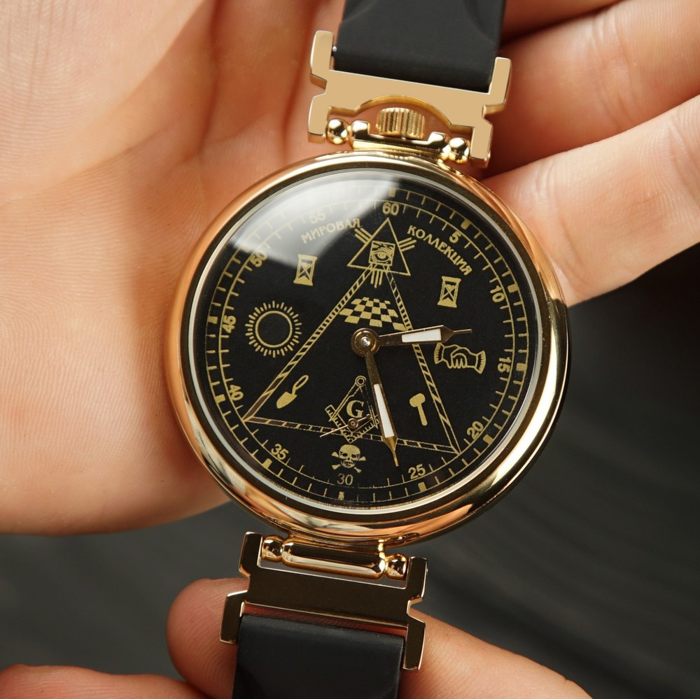 Molnija Masonic - Soviet Vintage Men's watch 1980s Mechanical - MADE IN USSR