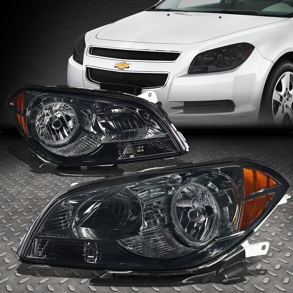 For 08-12 Chevy Malibu Smoked Housing Amber Corner Headlight Replacement Lamps