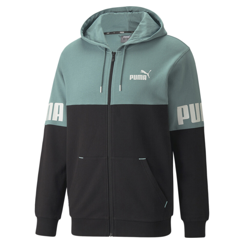 Puma  Power Colorblock FullZip Hoodie Tr Us Mens Size XS  Casual Outerwear 67049