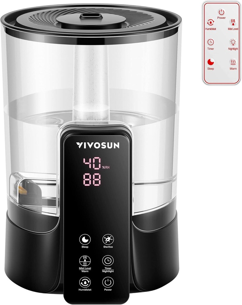 6L 2-in-1 Cool Warm Mist Ultrasonic Indoor Air Humidifier for Home Use