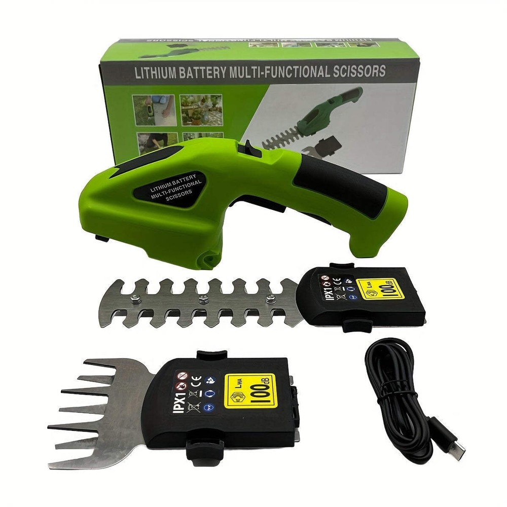 NNETM 2-in-1 Rechargeable Handheld Hedge Trimmer & Shears for Easy Gardening