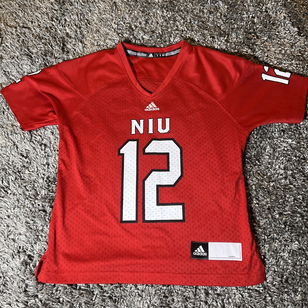 Northern Illinois Huskies Adidas Women's Small NCAA Jersey #12 Red EUC