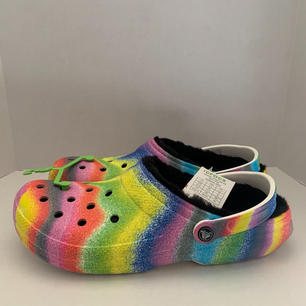 Crocs Men's Size 14 Classic Lined Spray Dye Adult Clogs Brand New