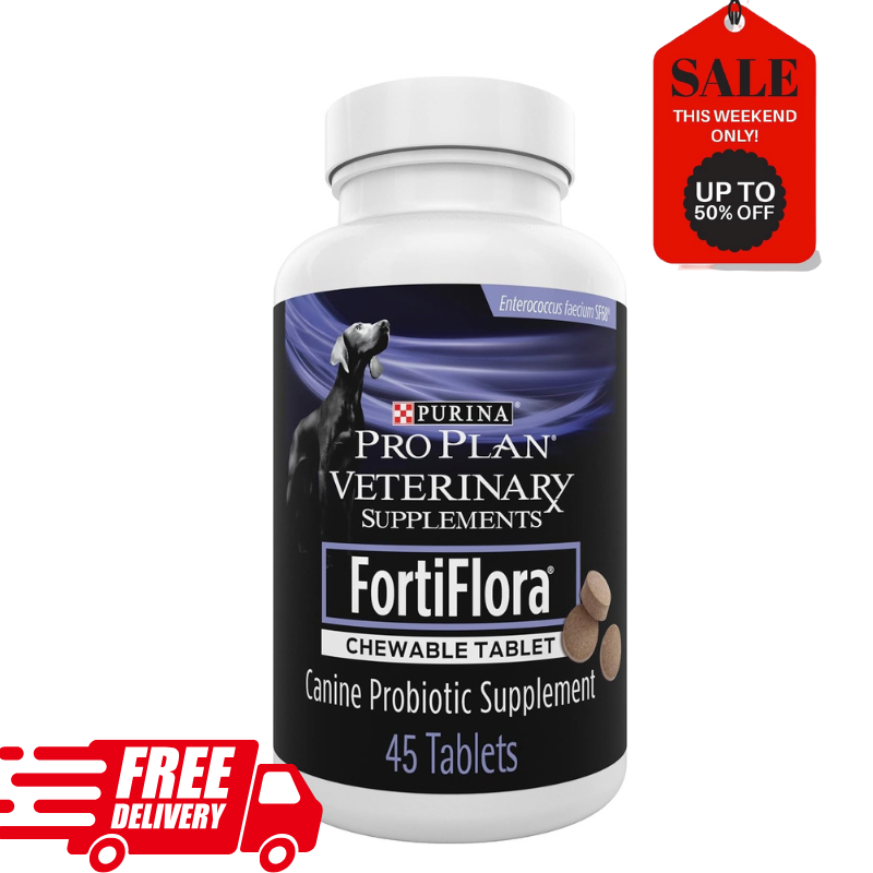 Chewable Dog Probiotic Supplement Tablets - 45 ct. Canister B083XLYRYH