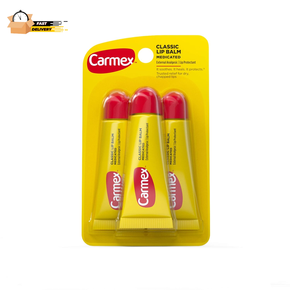 Original Flavor Moisturizing Lip Balm Tube Value Pack,0.35 Ounce (3 Count)