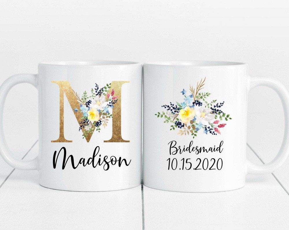 Personalized Bridesmaid Coffee Mug Bridal Party Coffee Cup Personalized Name Mug