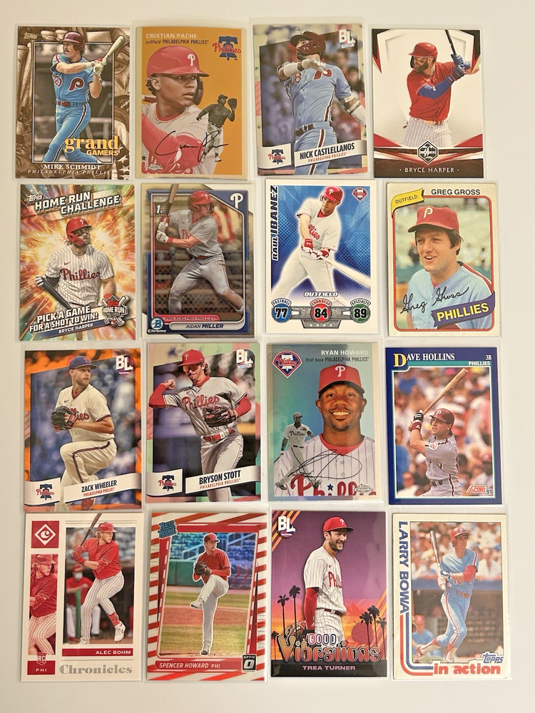 Phillies (170) Card Lot- Inserts, Parallels & Tons of RCs (Vintage - Present)