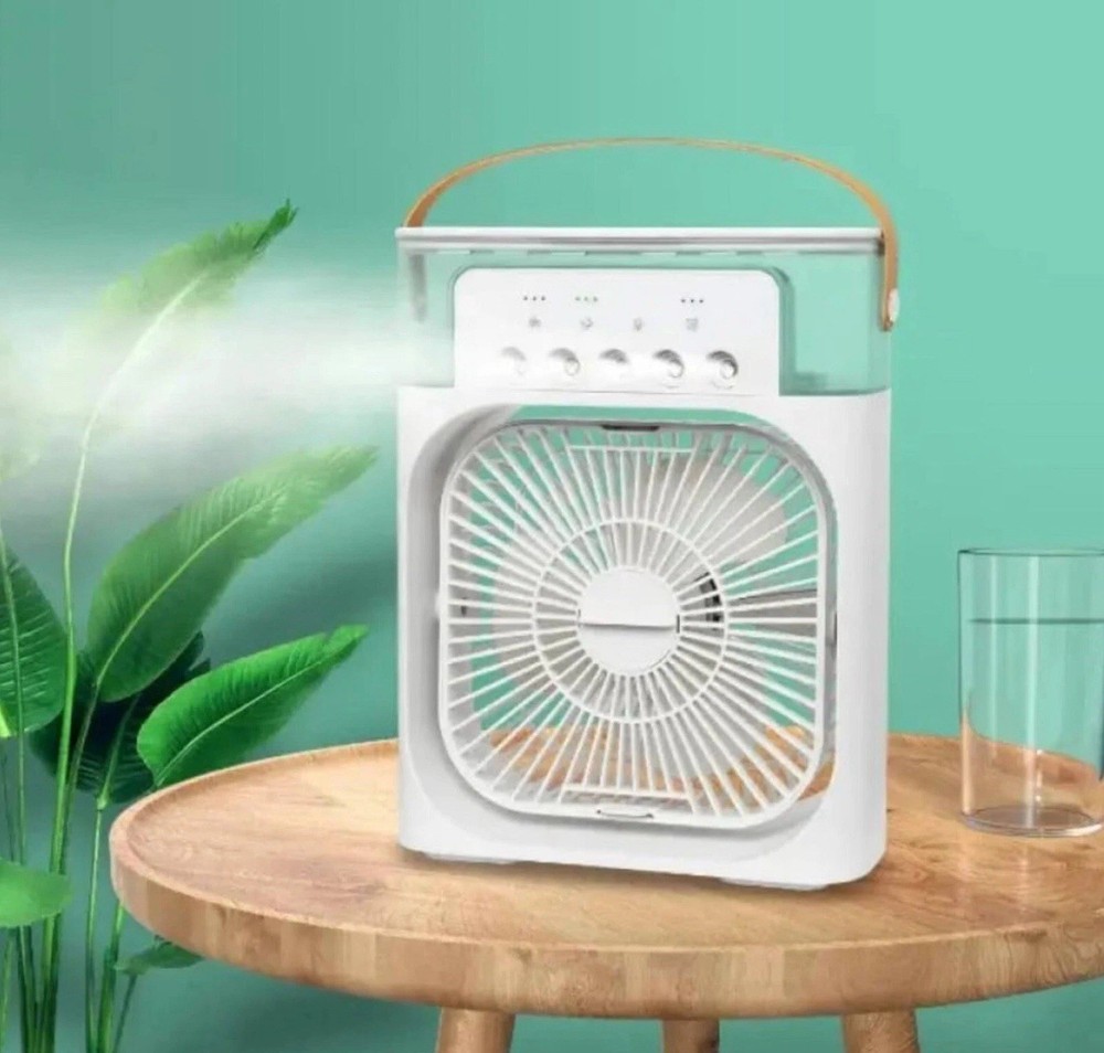 Portable Misting FAN, Humidifier portable AC, USB Powered Mini Desktop , 3 Speed