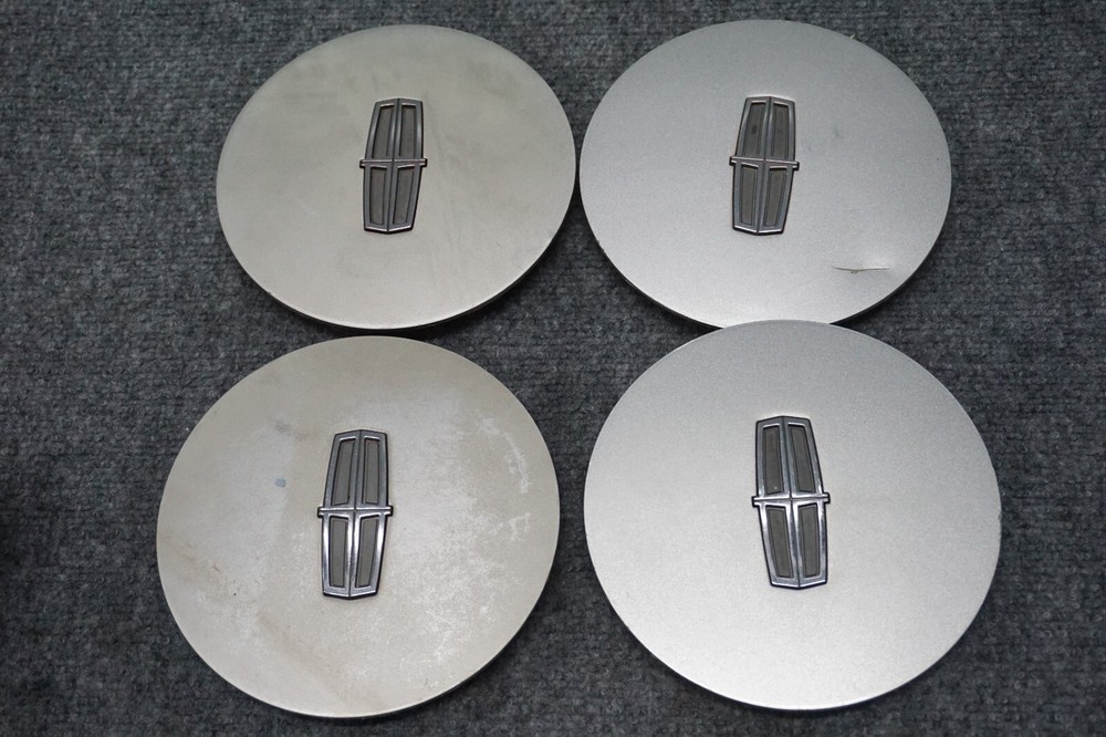 1995 - 1997 Lincoln Continental SILVER wheel center cap hubcap SET OF 4